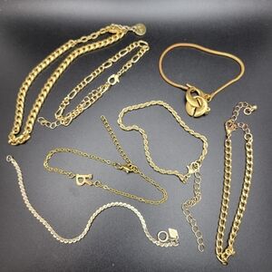 Gold-Tone Mixed Chain Bracelet Set for Women